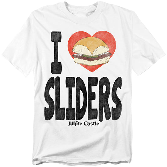 White Castle - I Heart Sliders - Short Sleeve Adult 18/1 - White T-shirt