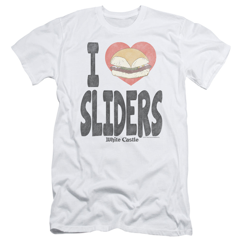 White Castle - I Heart Sliders - Short Sleeve Adult 30/1 - White T-shirt