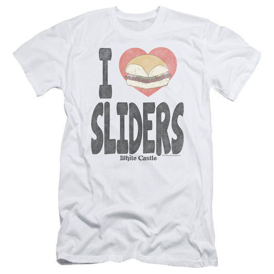 White Castle - I Heart Sliders - Short Sleeve Adult 30/1 - White T-shirt
