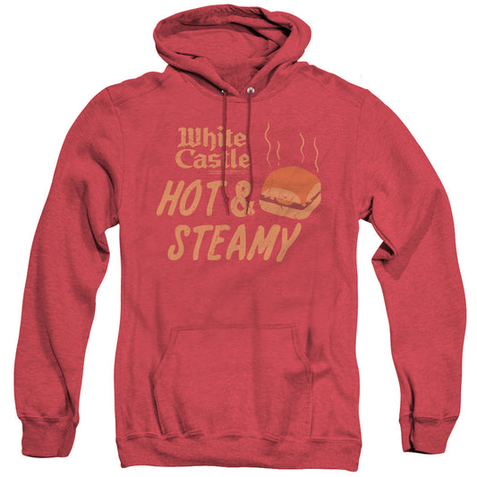 White Castle - Hot & Steamy - Adult Heather Hoodie - Red