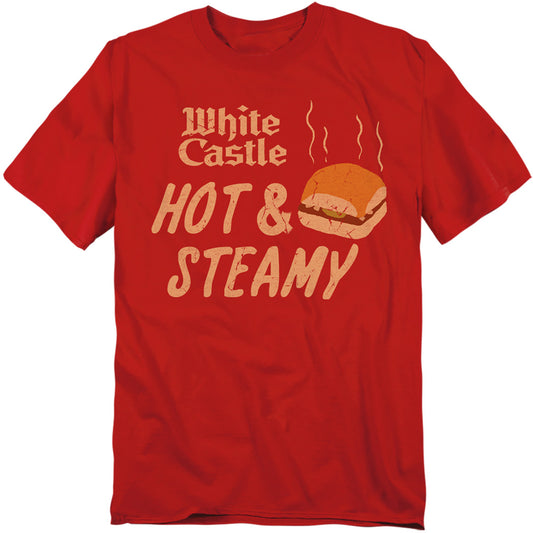 White Castle - Hot & Steamy - Short Sleeve Adult 18/1 - Red T-shirt