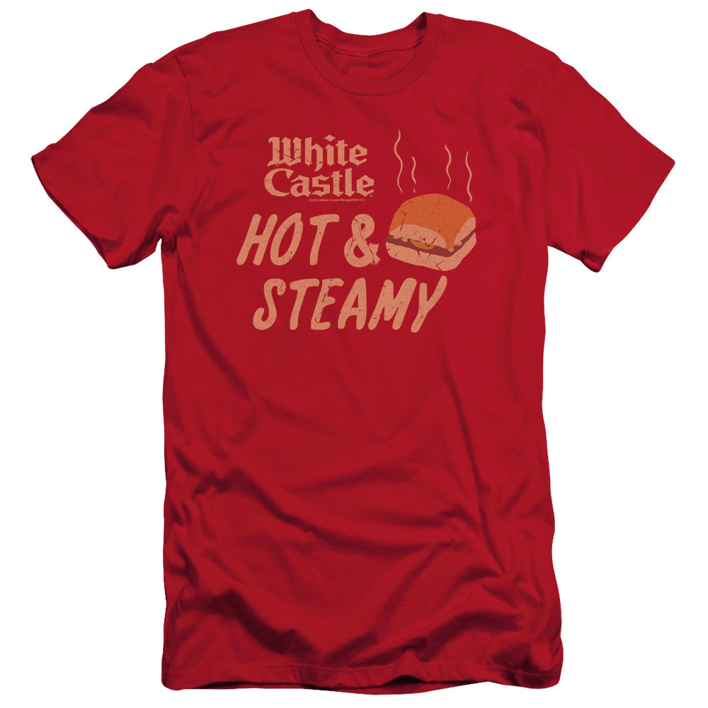 White Castle - Hot & Steamy - Short Sleeve Adult 30/1 - Red T-shirt