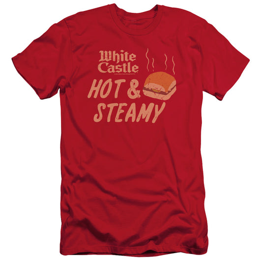 White Castle - Hot & Steamy - Short Sleeve Adult 30/1 - Red T-shirt