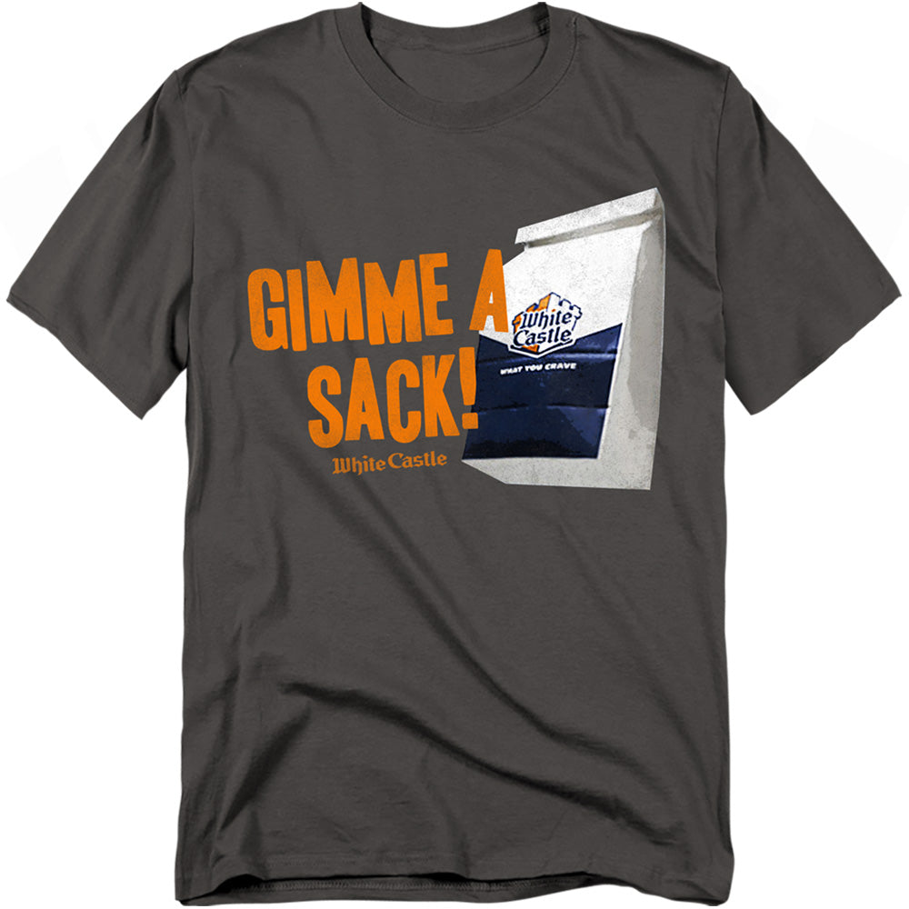 White Castle - Gimmie A Sack - Short Sleeve Adult 18/1 - Charcoal T-shirt