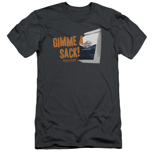 White Castle - Gimmie A Sack - Short Sleeve Adult 30/1 - Charcoal T-shirt