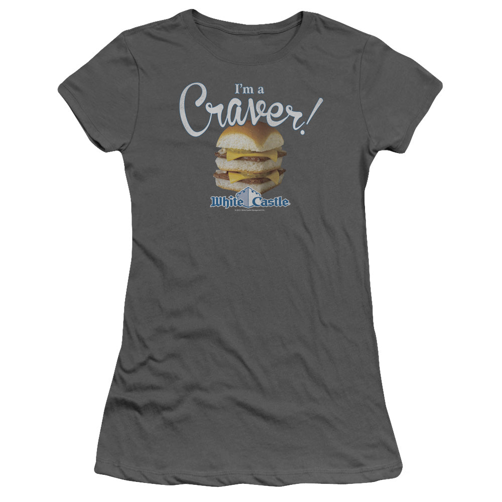 WHITE CASTLE CRAVER - S/S JUNIOR SHEER - CHARCOAL T-Shirt