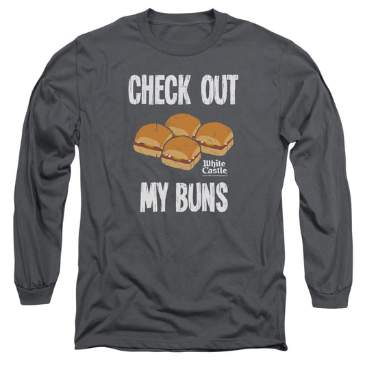 White Castle - My Buns - Long Sleeve Adult 18/1 - Charcoal T-shirt