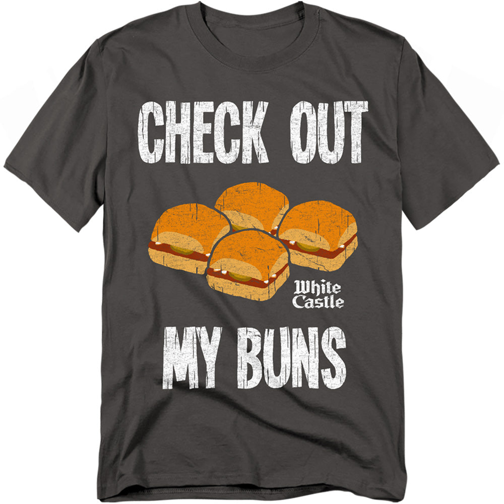 White Castle - My Buns - Short Sleeve Adult 18/1 - Charcoal T-shirt
