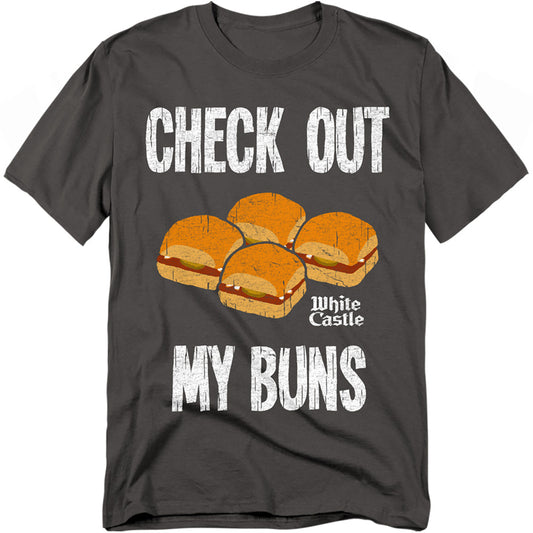 White Castle - My Buns - Short Sleeve Adult 18/1 - Charcoal T-shirt