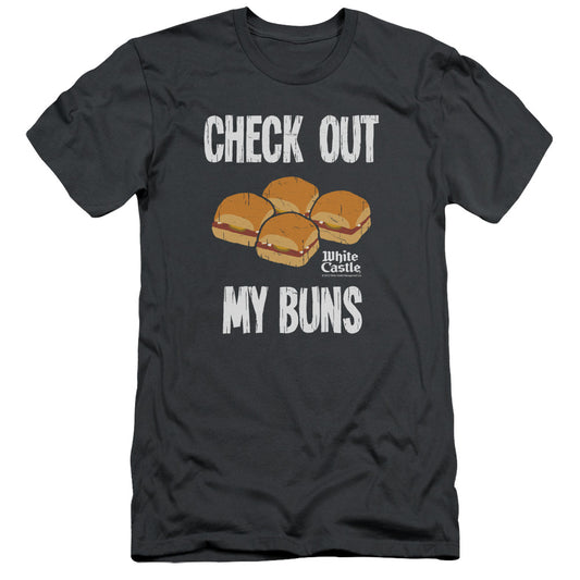 White Castle - My Buns - Short Sleeve Adult 30/1 - Charcoal T-shirt