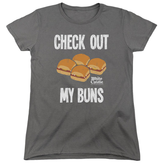 White Castle - My Buns - Short Sleeve Womens Tee - Charcoal T-shirt