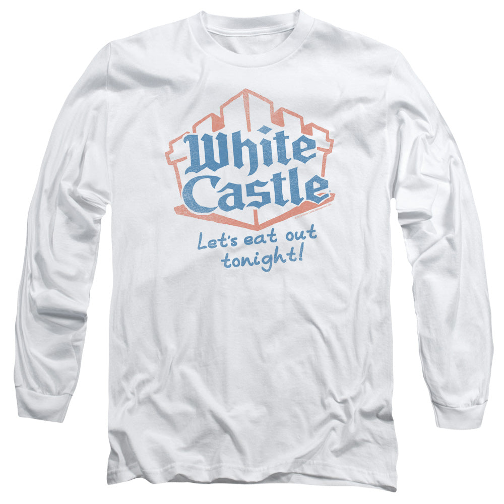 White Castle - Lets Eat - Long Sleeve Adult 18/1 - White T-shirt