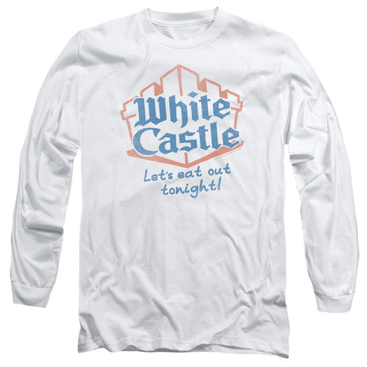 White Castle - Lets Eat - Long Sleeve Adult 18/1 - White T-shirt