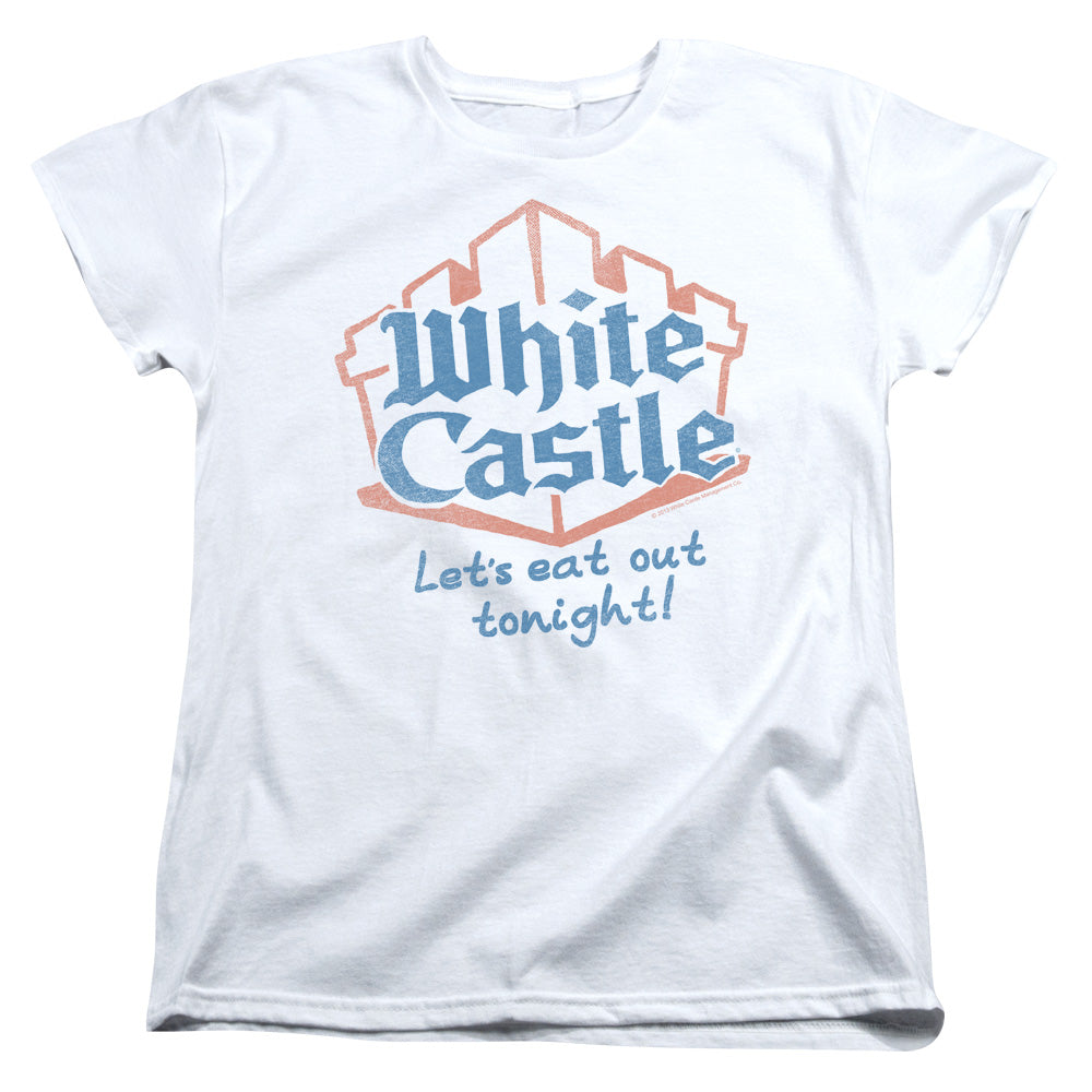 White Castle - Lets Eat - Short Sleeve Womens Tee - White T-shirt
