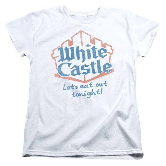 White Castle - Lets Eat - Short Sleeve Womens Tee - White T-shirt