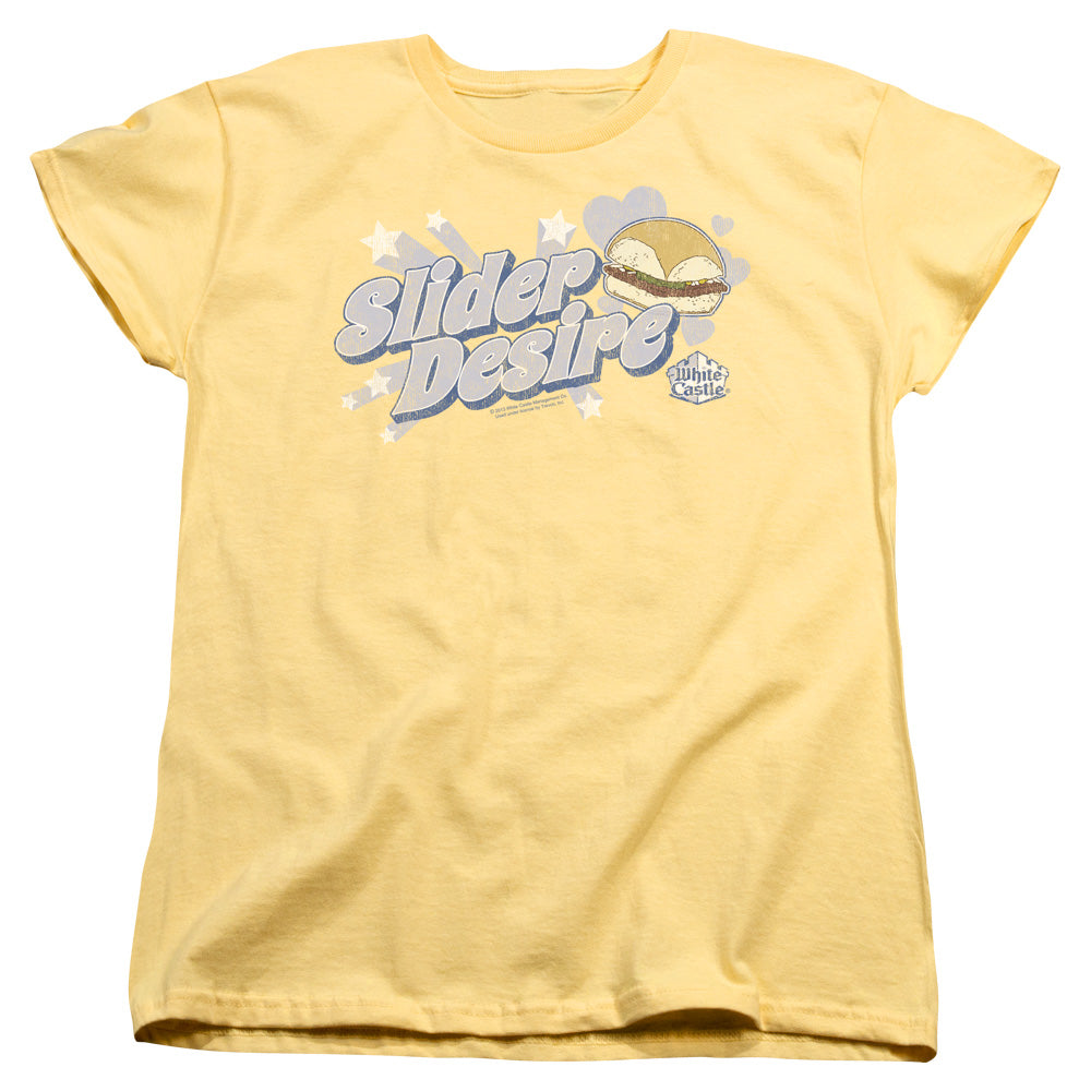 White Castle - Slider Desire - Short Sleeve Womens Tee - Banana T-shirt