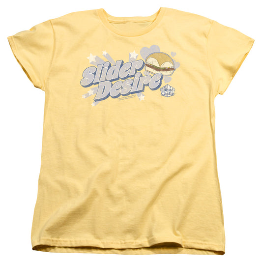White Castle - Slider Desire - Short Sleeve Womens Tee - Banana T-shirt