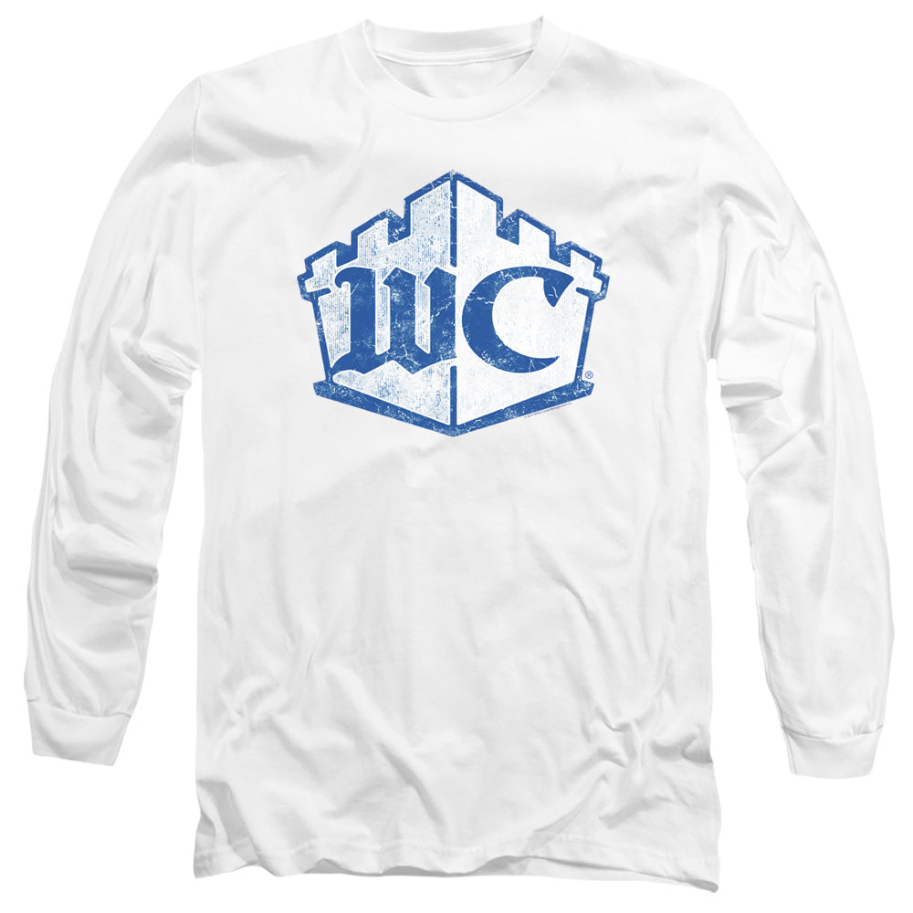 White Castle - Monogram - Long Sleeve Adult 18/1 - White T-shirt