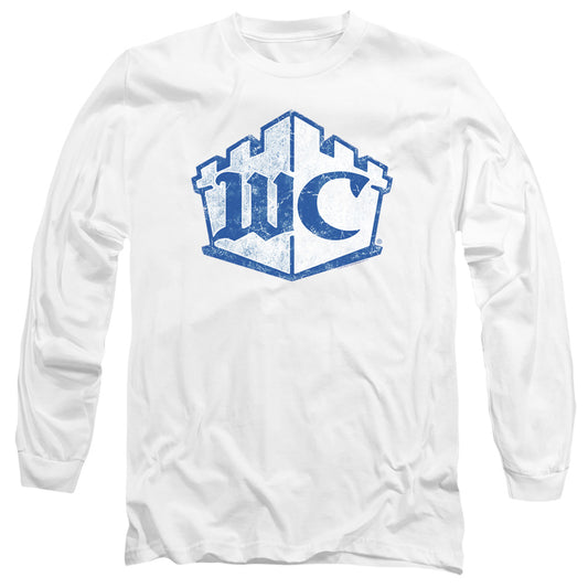 White Castle - Monogram - Long Sleeve Adult 18/1 - White T-shirt
