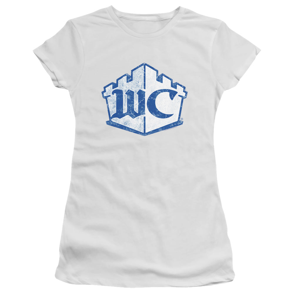 White Castle - Monogram - Short Sleeve Junior Sheer - White T-shirt