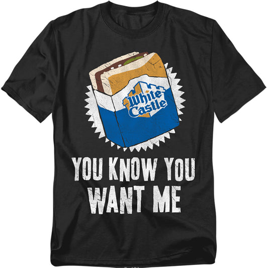 White Castle - Want Me - Short Sleeve Adult 18/1 - Black T-shirt