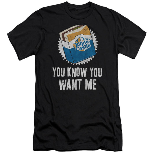 White Castle - Want Me-premuim Canvas Adult Slim Fit 30/1 - Black