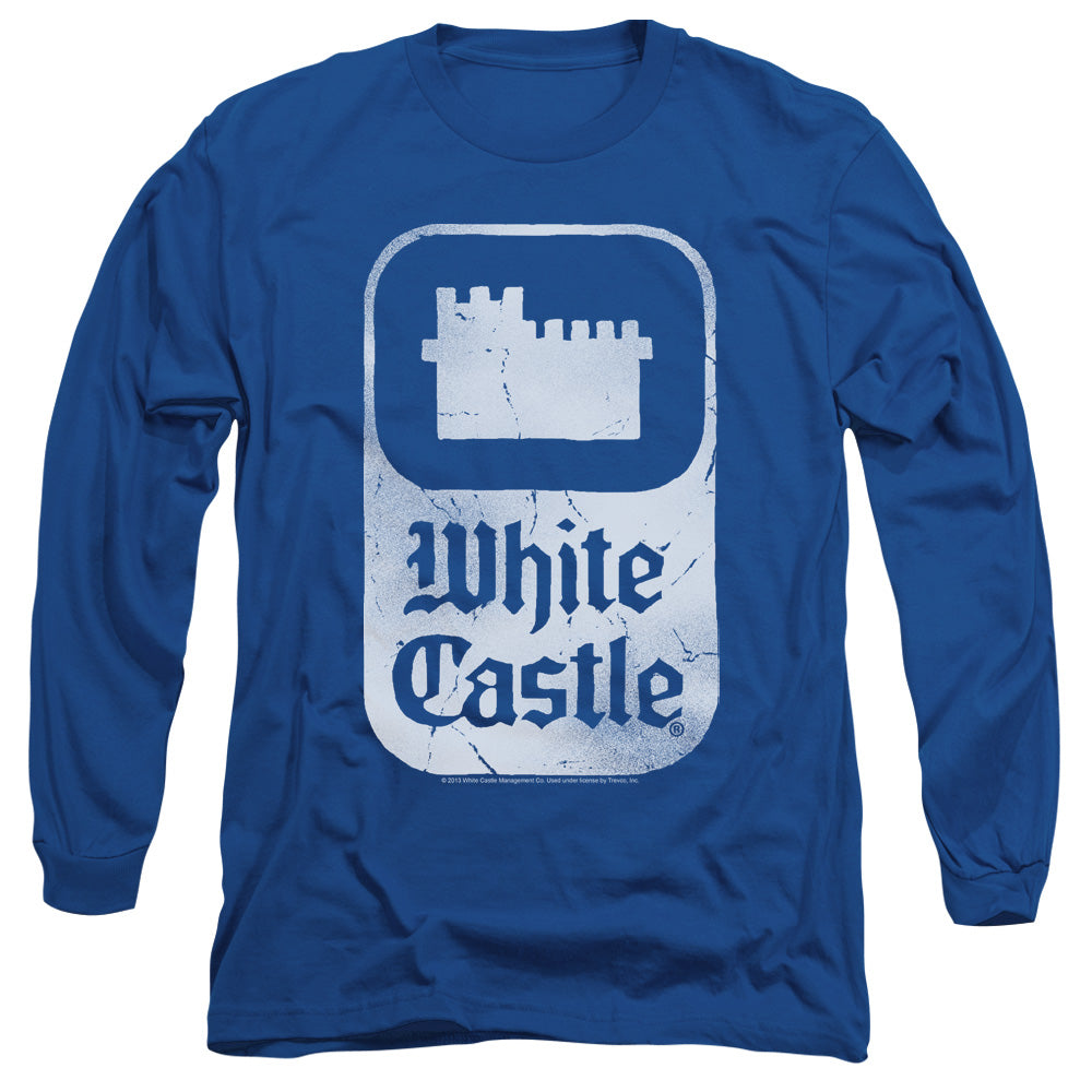 White Castle - Classic Logo - Long Sleeve Adult 18/1 - Royal Blue T-shirt