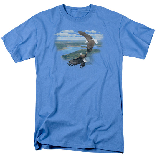 Wildlife - Sky Dancers - Short Sleeve Adult 18/1 - Carolina Blue T-shirt