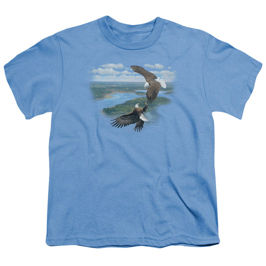Wildlife - Sky Dancers - Short Sleeve Youth 18/1 - Carolina Blue T-shirt