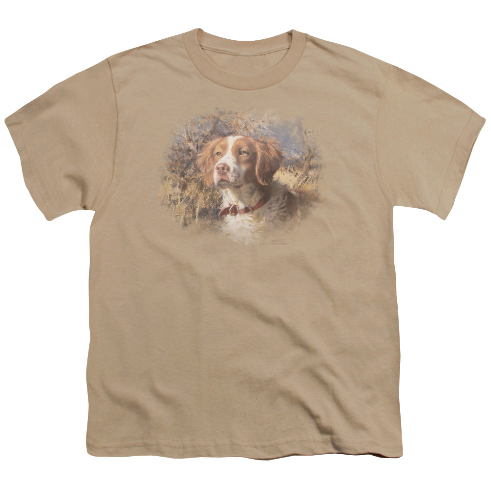 WILDLIFE BRITTANY HEAD II - S/S YOUTH 18/1 - SAND T-Shirt