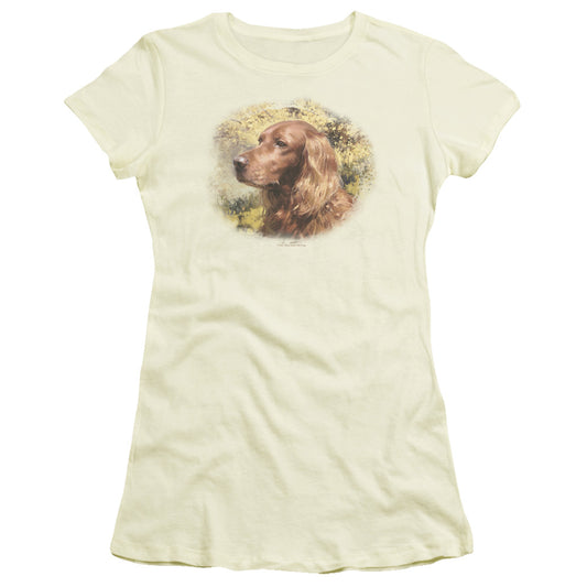 WILDLIFE IRISH SETTER HEAD - S/S JUNIOR SHEER - CREAM T-Shirt