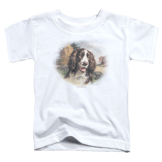 Wildlife - Springer Spaniel Head - Short Sleeve Toddler Tee - White T-shirt