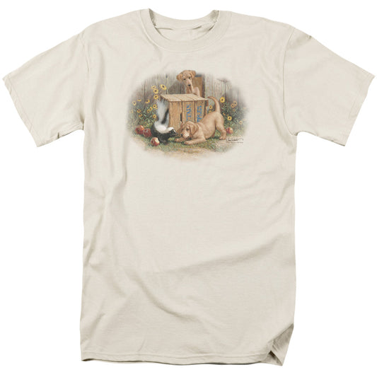 Wildlife - Dont Talk To Strangers - Short Sleeve Adult 18/1 - Cream T-shirt