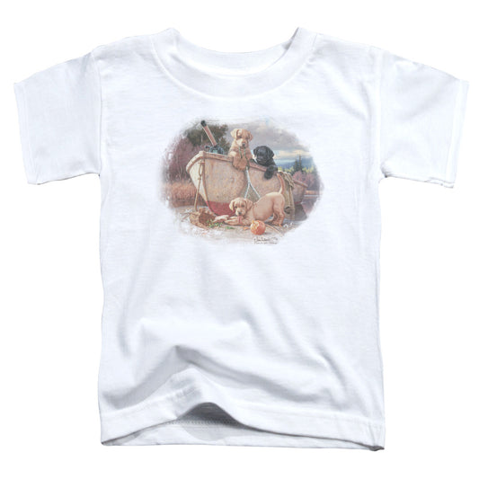 Wildlife - Lunch Break Lab Pups - Short Sleeve Toddler Tee - White T-shirt