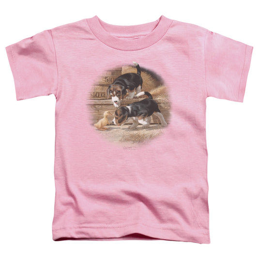 Wildlife - Getting Acquainted - Short Sleeve Toddler Tee - Pink T-shirt