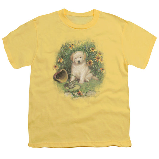 Wildlife - A Prince Perhaps Yellow Lab - Short Sleeve Youth 18/1 - Banana T-shirt