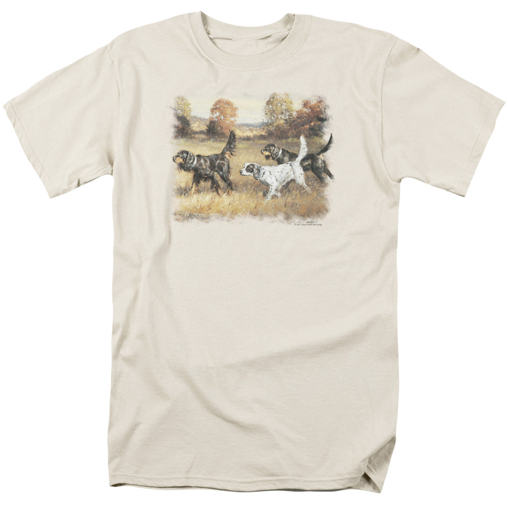 Wildlife - Three Setters - Short Sleeve Adult 18/1 - Cream T-shirt