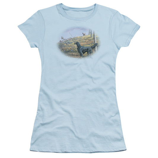 Wildlife - Looking Back - Short Sleeve Junior Sheer - Light Blue T-shirt