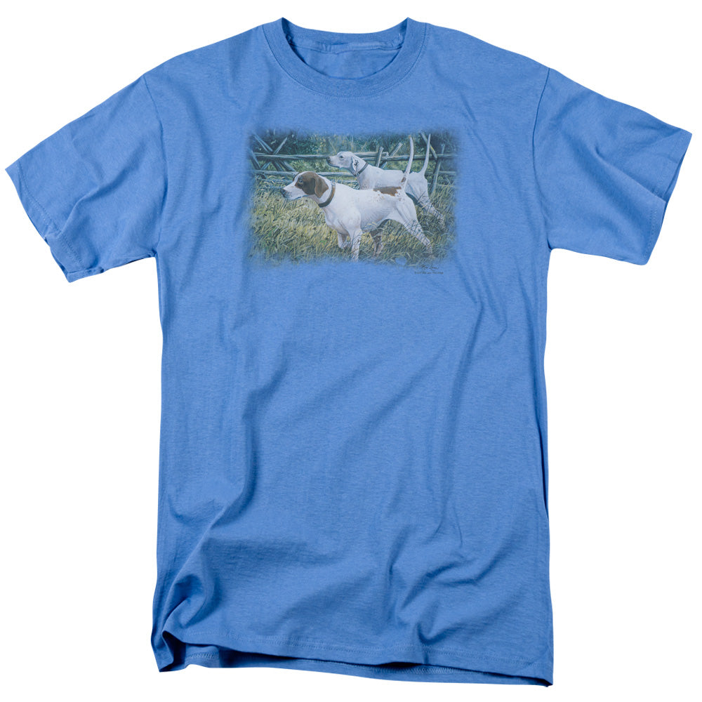 Wildlife - English Pointer Pair - Short Sleeve Adult 18/1 - Slate T-shirt