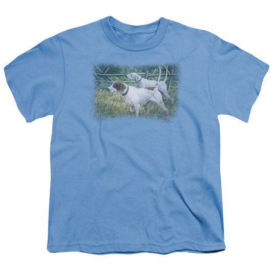 Wildlife - English Pointer Pair - Short Sleeve Youth 18/1 - Slate T-shirt