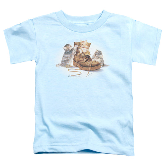 Wildlife - Playful Kittens - Short Sleeve Toddler Tee - Light Blue T-shirt
