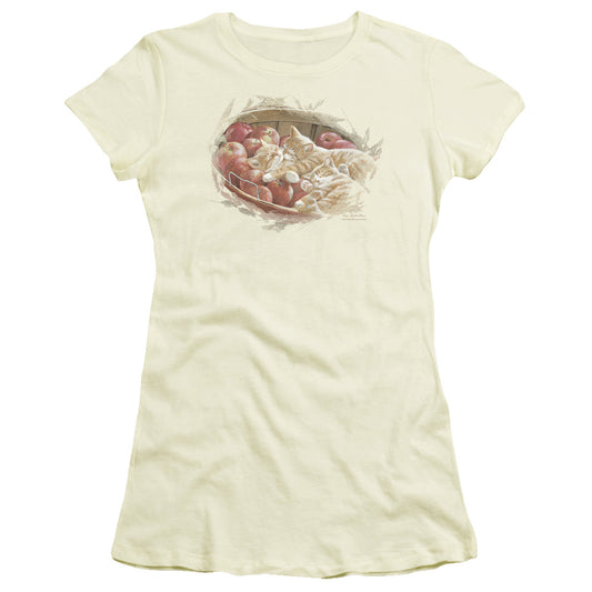 WILDLIFE APPLES AND ORANGES - S/S JUNIOR SHEER - CREAM T-Shirt