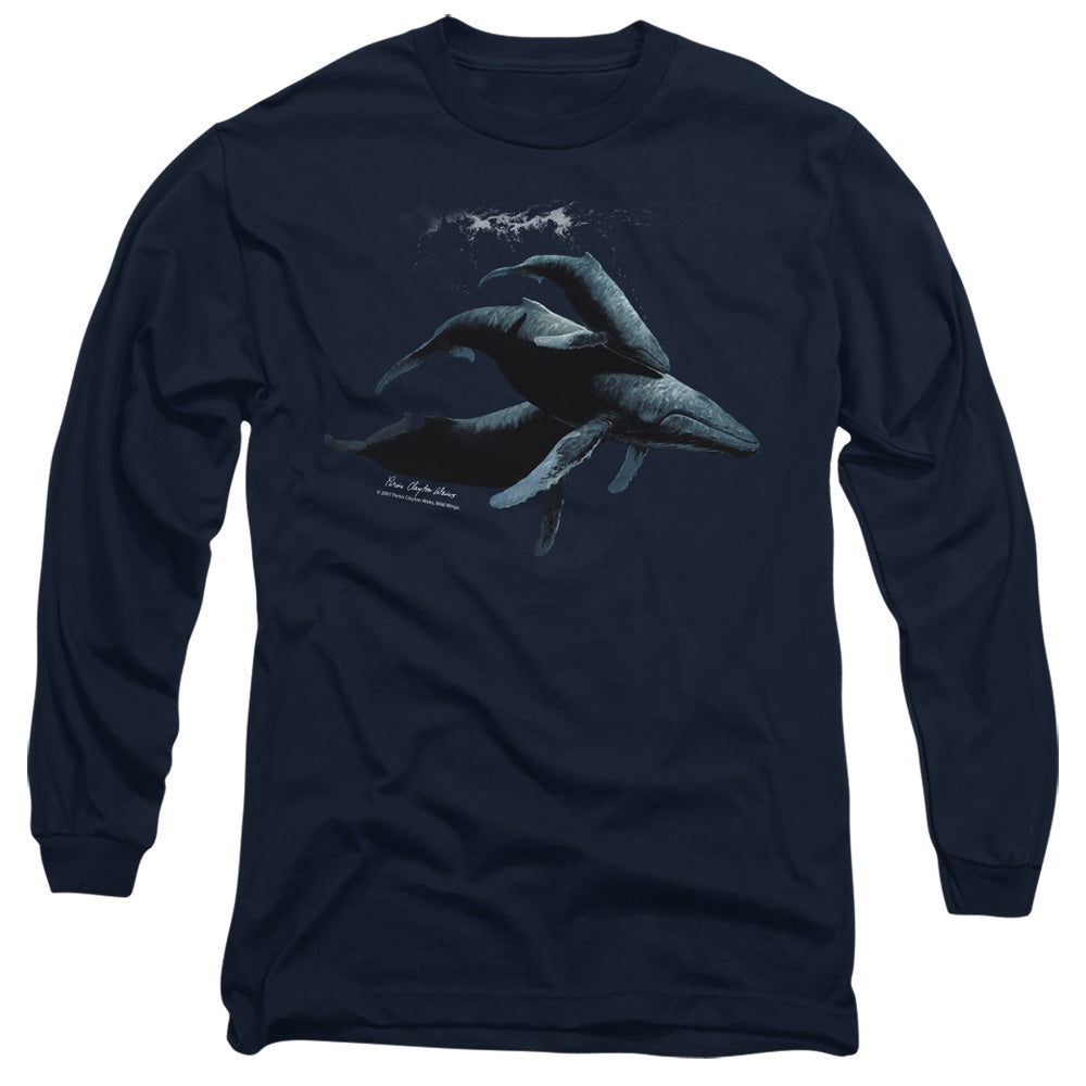 Wildlife - Power&grace - Long Sleeve Adult 18/1 - Navy T-shirt