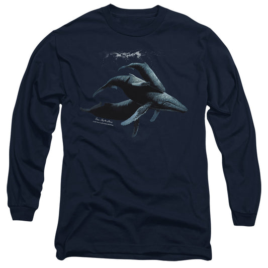 Wildlife - Power&grace - Long Sleeve Adult 18/1 - Navy T-shirt