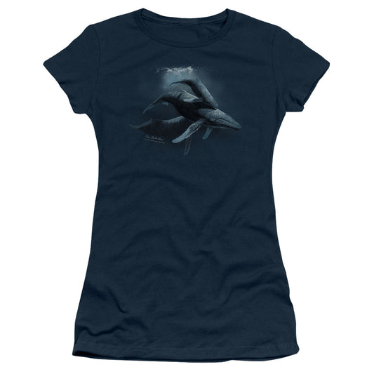 Wildlife - Power&grace - Short Sleeve Junior Sheer - Navy T-shirt