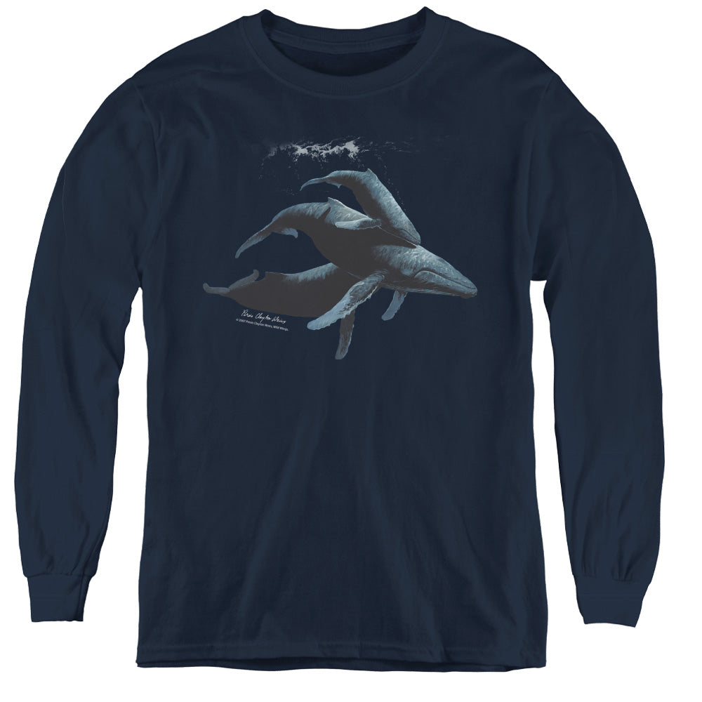 Wildlife - Power&grace - Youth Long Sleeve Tee - Navy