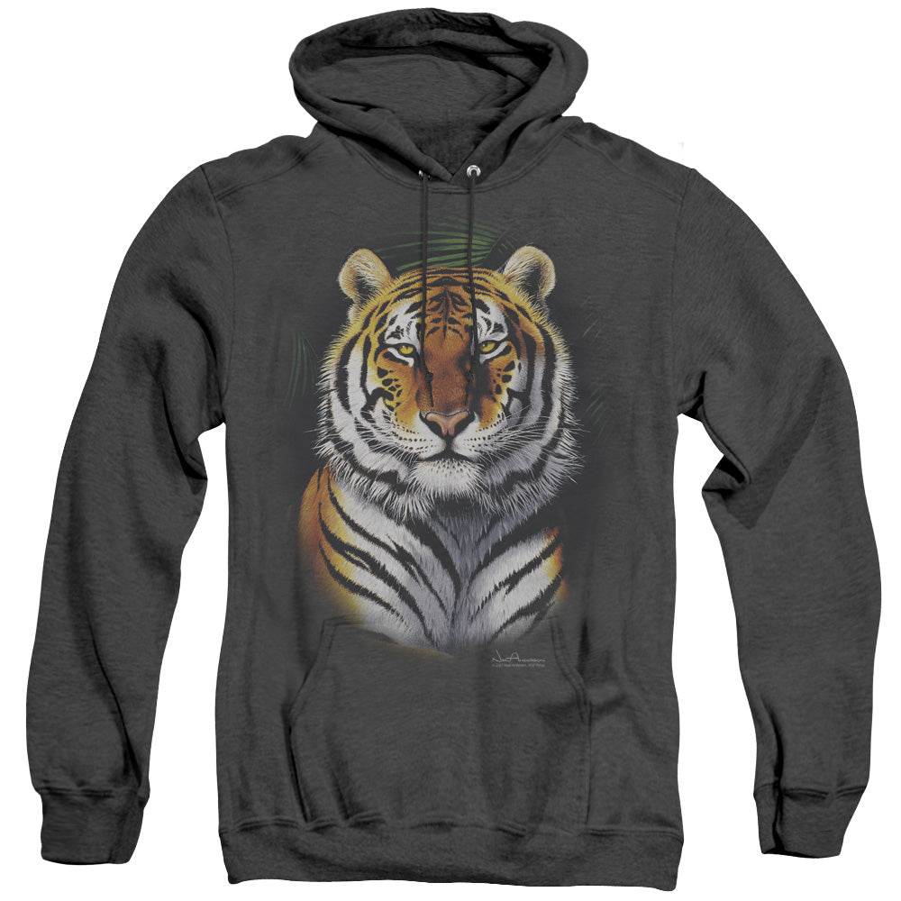 Wildlife - Jungle Fire - Adult Heather Hoodie - Black