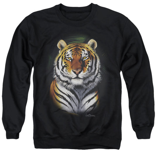 Wildlife - Jungle Fire - Adult Crewneck Sweatshirt - Black