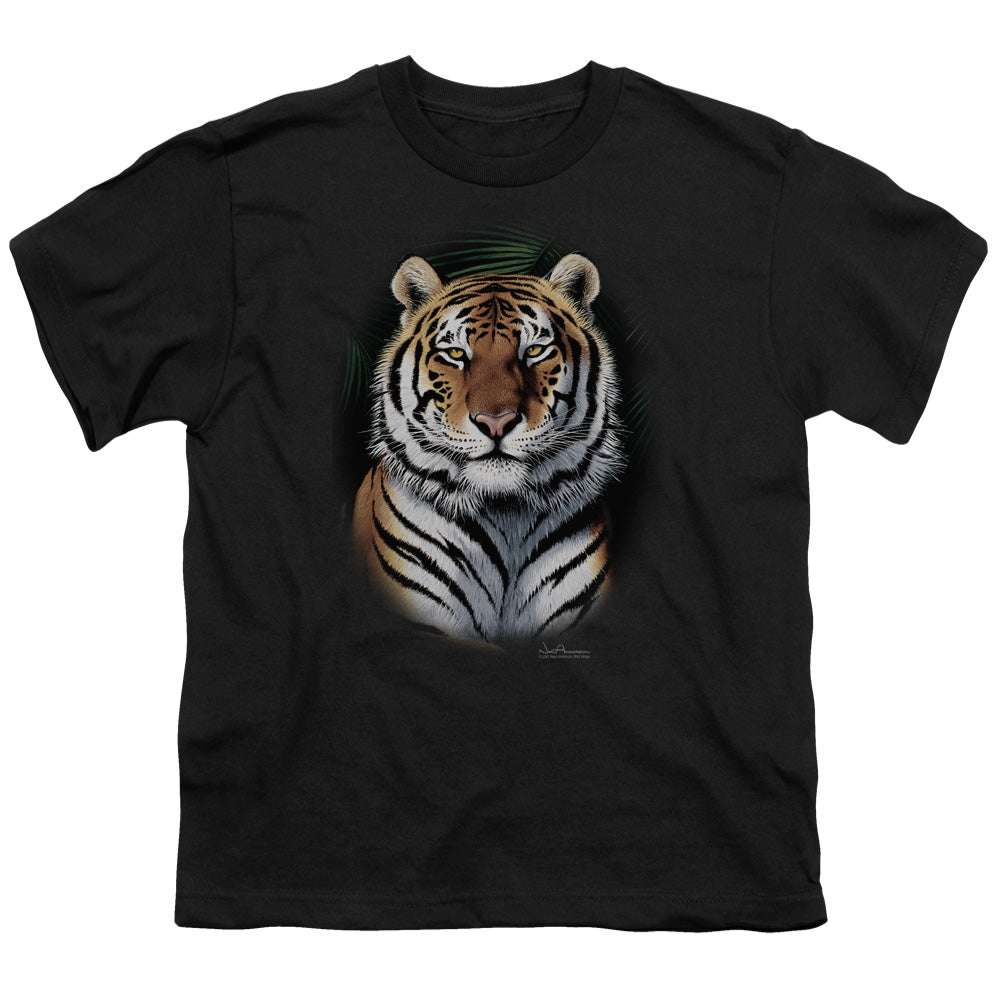 Wildlife - Jungle Fire - Short Sleeve Youth 18/1 - Black T-shirt