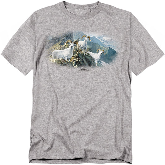 Wildlife - High Trails Dall Sheep - Short Sleeve Adult 18/1 - Athletic Heather T-shirt